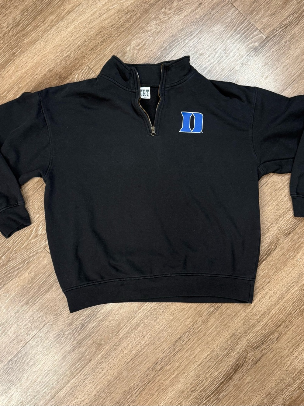 Black Quarter-Zip Duke NC with Blue 'D' Logo